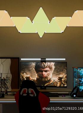 境跨品电竞房改G造智能RB幻彩奇光板HZ018大三角形Pr板o音乐律动