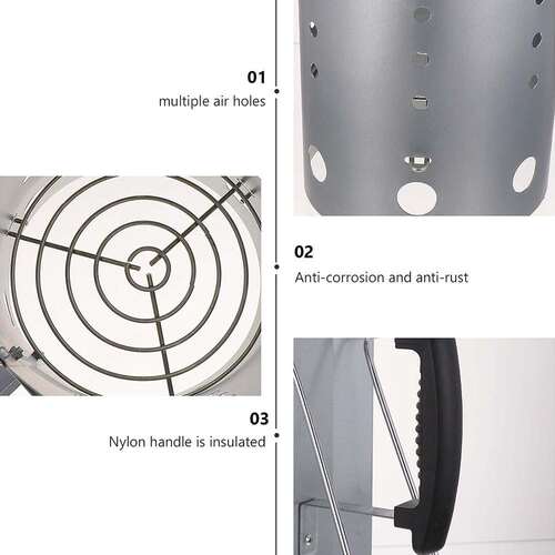 跨境新品barbecue grill木炭引燃碳桶点火器户外烧烤点燃桶烧碳桶