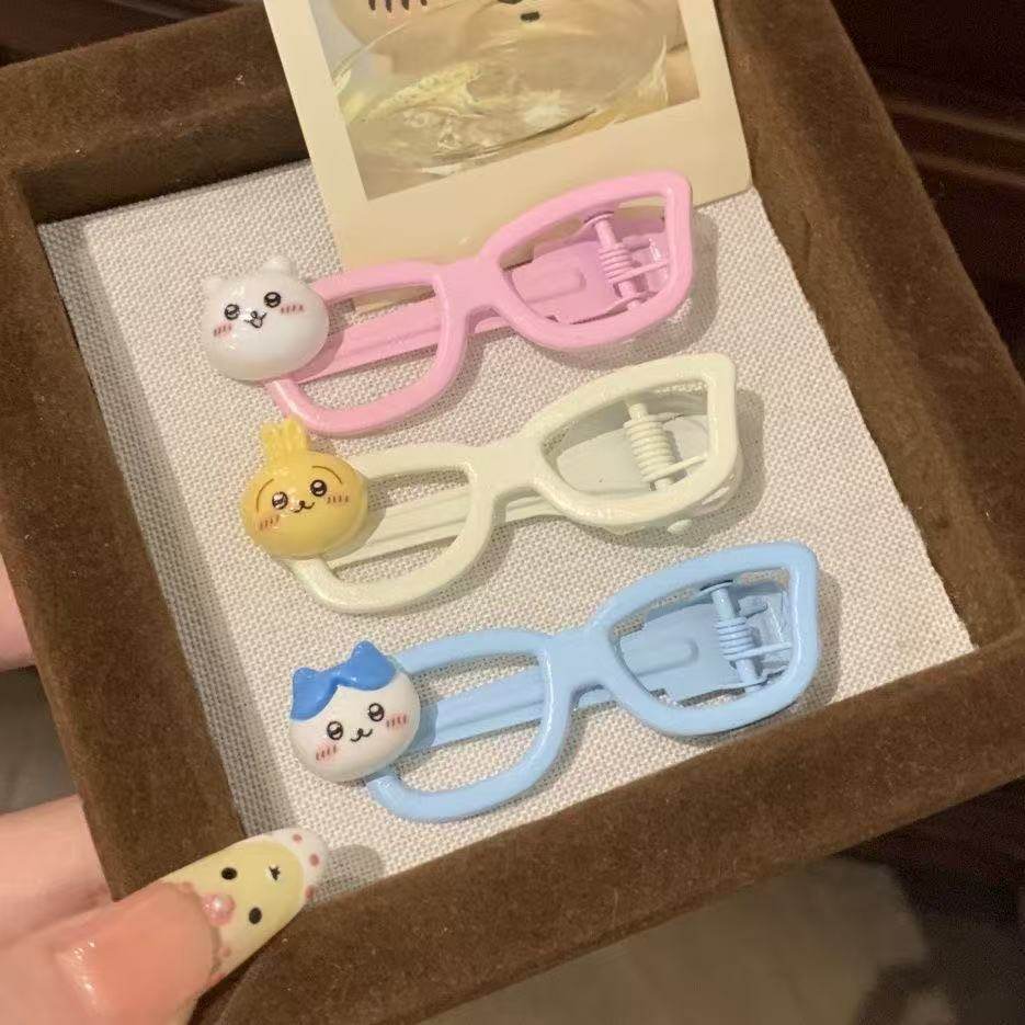甜美可爱创意风小八吉伊乌萨奇眼镜发夹甜美趣味卡通风鸭嘴夹发卡,饰品/流行首饰/时尚饰品新,发饰,淘宝优惠券,粉丝福利购,淘宝优惠卷
