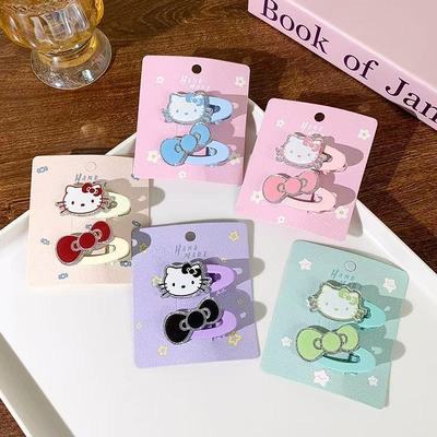 甜美新款可爱卡通kitty猫发夹少女心简约百搭刘海侧边夹发饰头饰