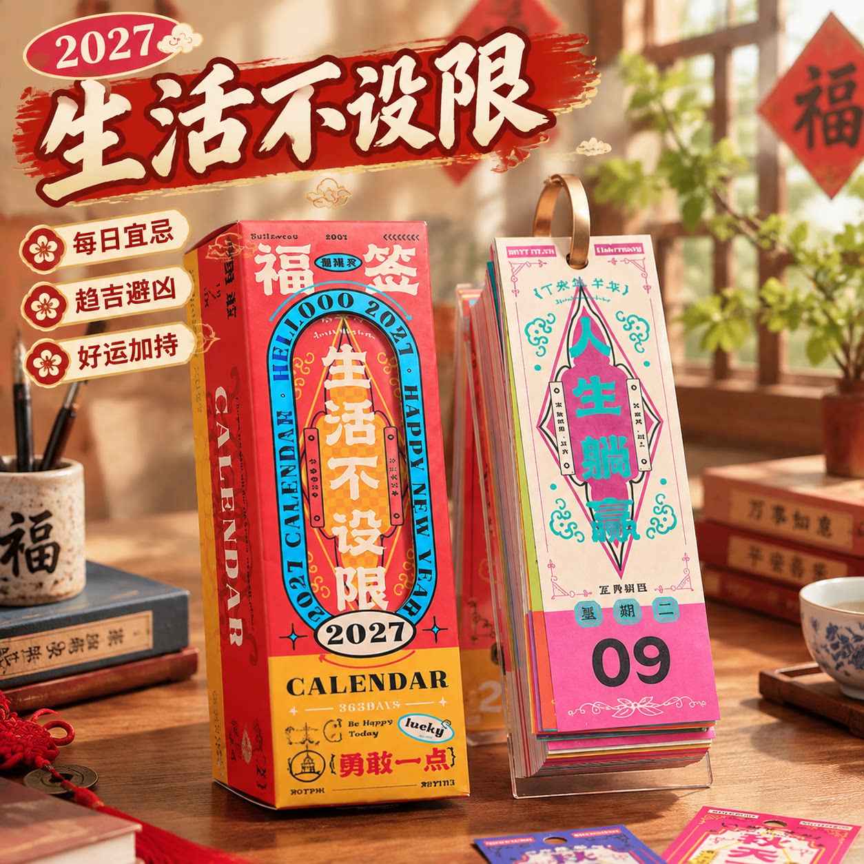 生活不设限2027年新款台历日历图片