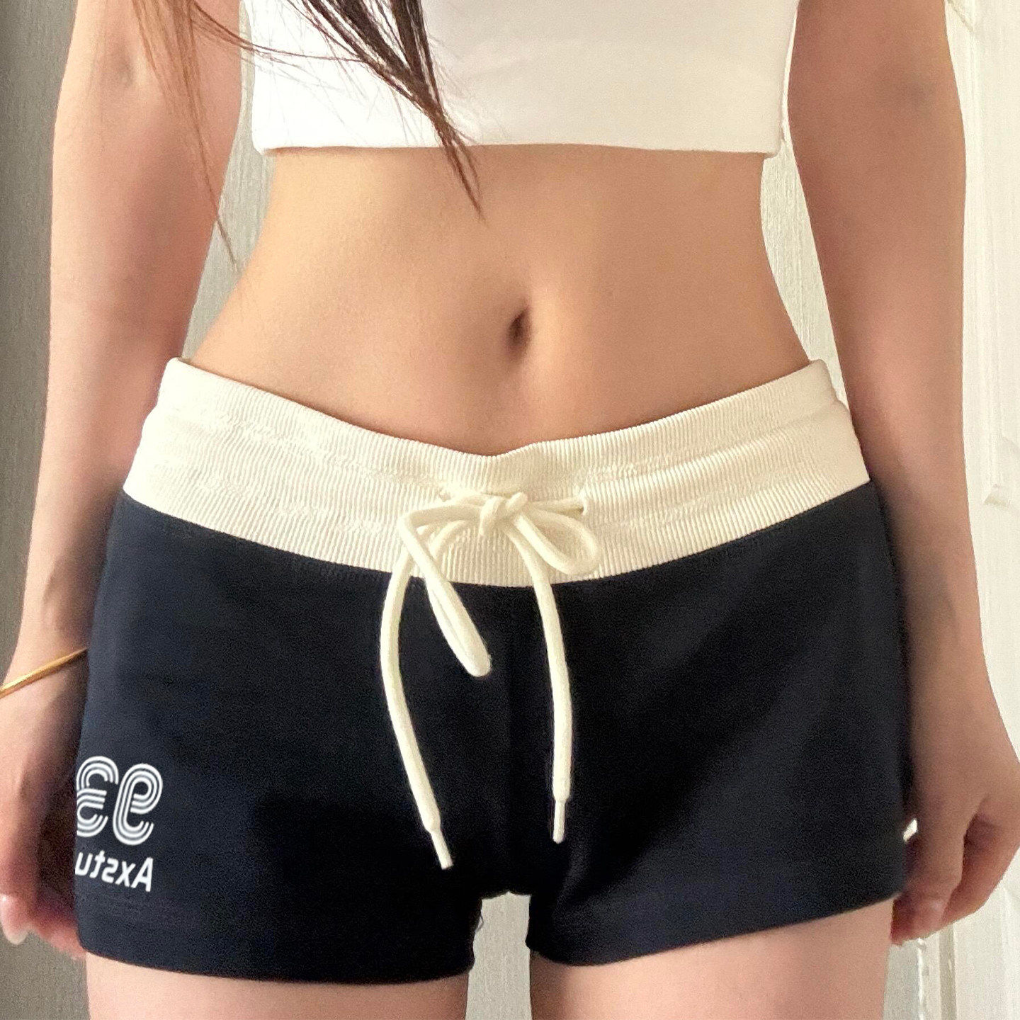 美式辣妹低腰短裤女夏季显瘦休闲运动裤设计感修身包臀热裤三分裤