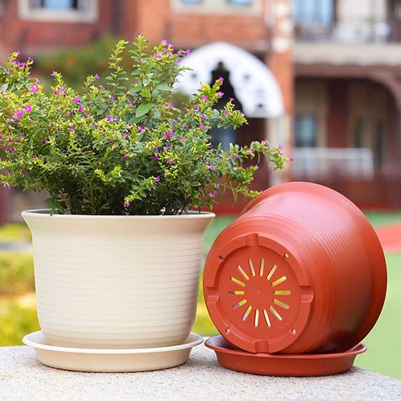 仿陶瓷树脂花盆高款特大号园艺