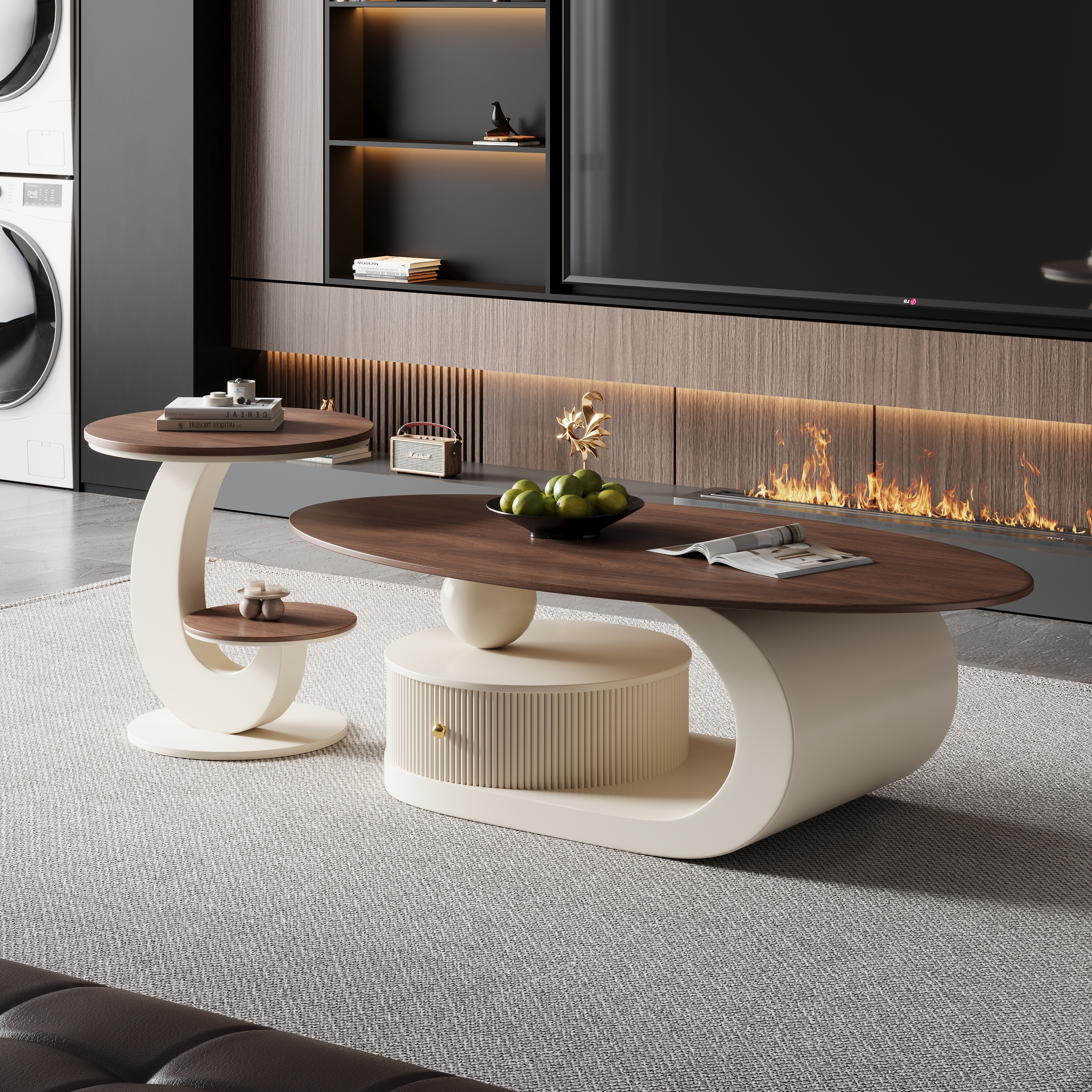 中古风实木茶几客厅家用茶几