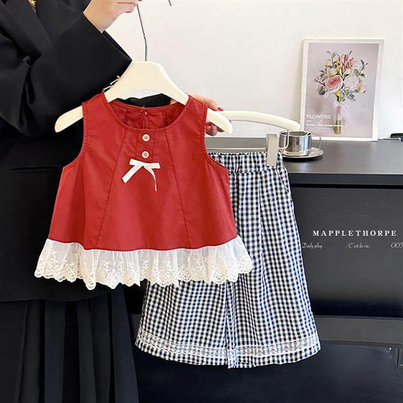 女童韩系背心无袖套装2026夏装新款儿童宝宝夏天洋气阔腿裤两件套