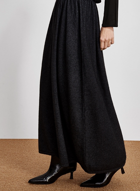 NOD NOT NO羊毛混纺不对称设计量感半身裙高腰休闲显瘦半身裙