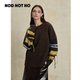 NOT NO彩色条纹袖 口流苏羊毛混纺圆领毛针织套头衫 NOD 毛衣新品