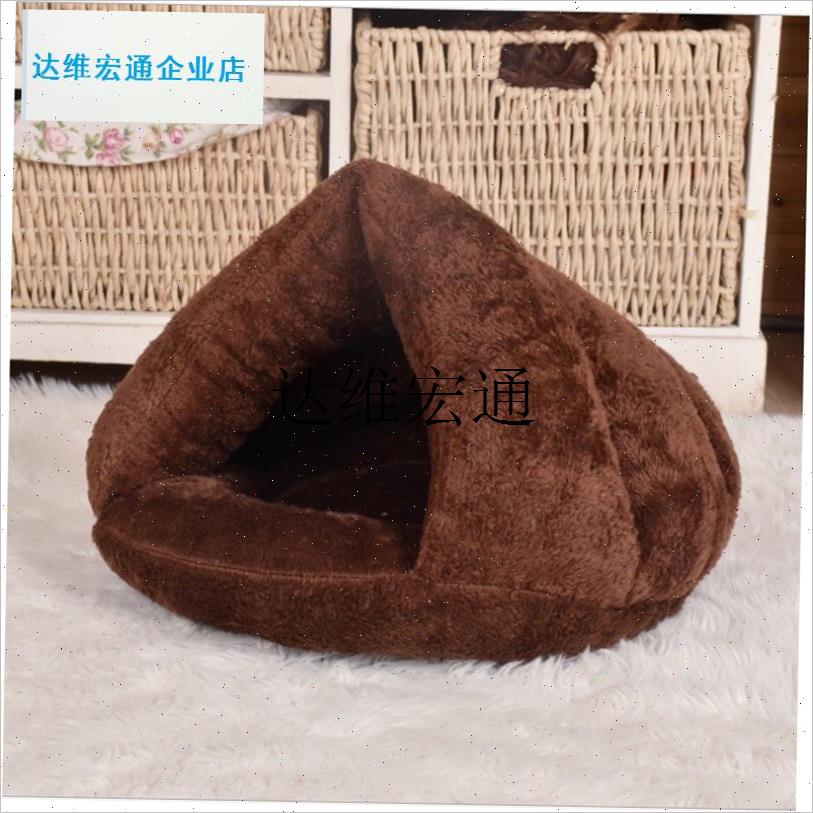 冬季保暖三角猫窝拖鞋宠物狗窝猫狗垫子加厚睡袋U蒙古包窝厂家直,