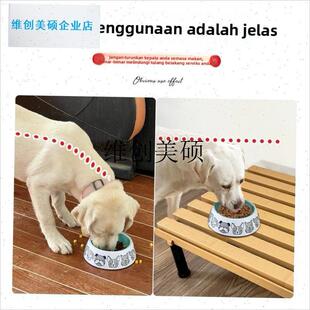 l狗碗支架自动喂食器增高架宠物护颈狗饭盆T垫高吃饭小桌子