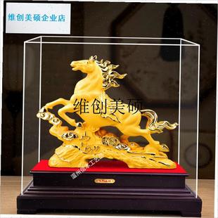 l新款金马a摆件绒沙金生肖马年工艺品马到成功招财保险公司活动礼