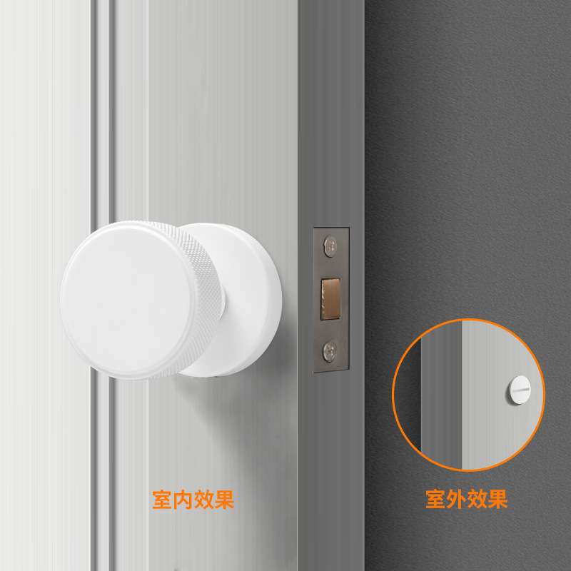 带锁体带应急KR-YXM09卧室锁带钥匙内静音隐形锁具门把手合金木门