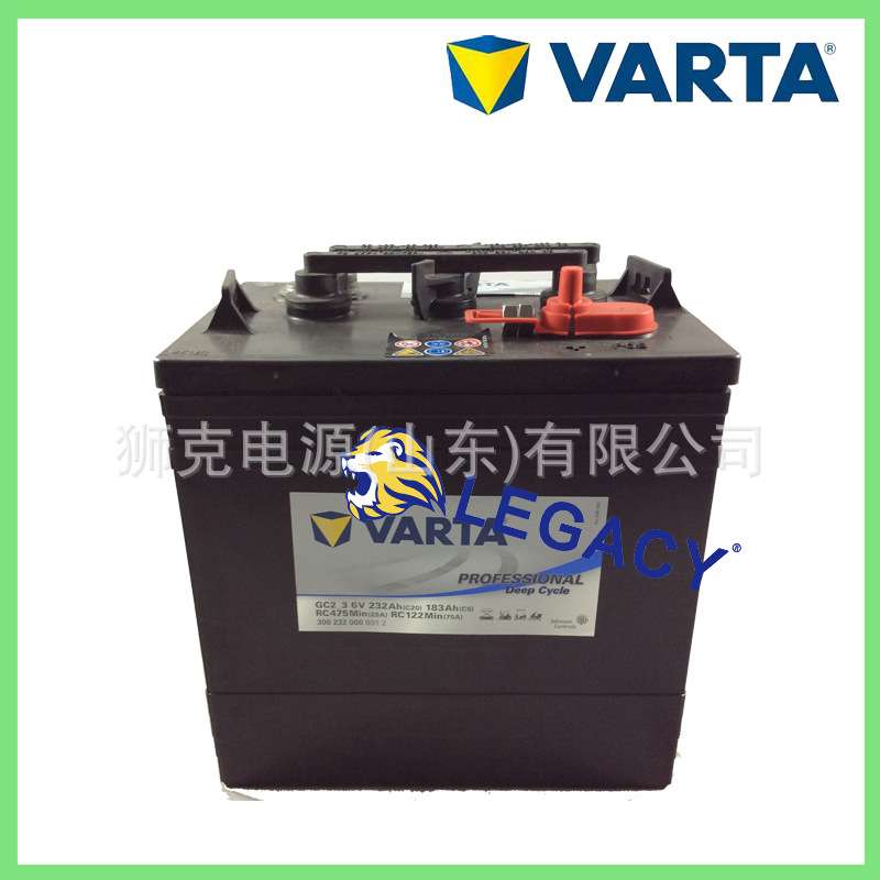 德国 VARTA蓄电池瓦尔塔 6V 232AH(C20) 183AH(C5) GC2_3动力电瓶