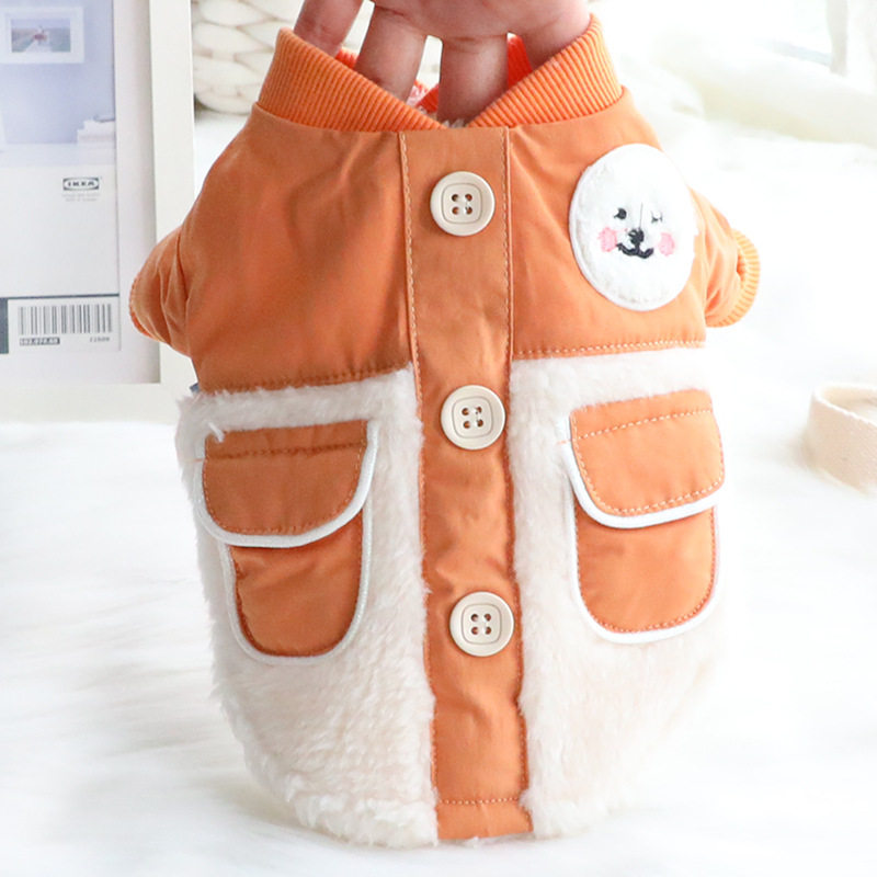 狗狗衣服秋冬装厚款猫咪帅气夹克棉衣加绒保暖小型犬泰迪宠物3382