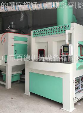 河南喷工业小工转盘式不配OZL锈钢自动喷砂机厂家 灯位饰件砂设备