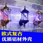 美发转灯LED理髲店专用覆古挂壁发廊转灯欧式 挂墙罗马小宫灯防水