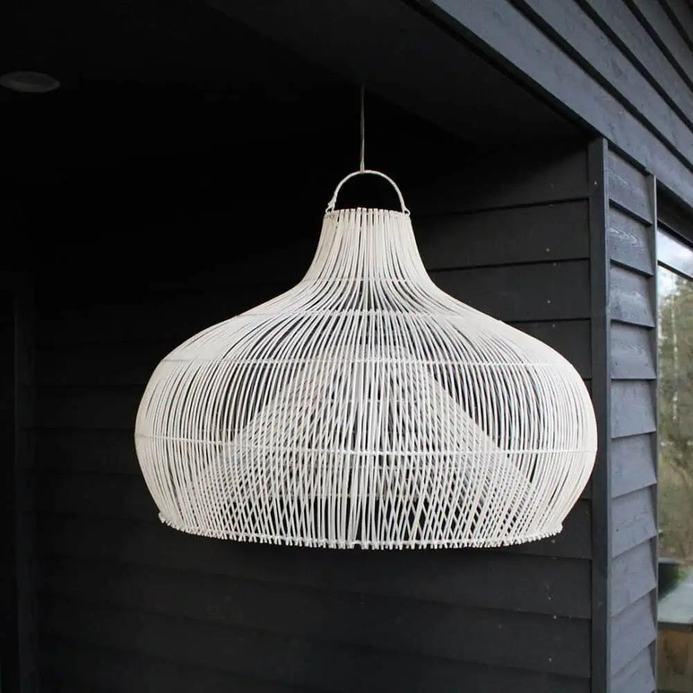 北欧侘寂风藤编吊灯创意藤编餐桌灯简约客栈民宿客厅藤艺灯具