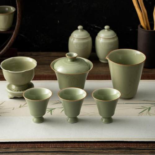 玉堂窑茶具整套开 片可养主人杯泡茶壶盖碗陶瓷品茗轻奢高档送礼