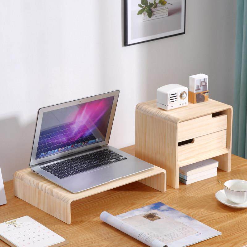 显示器增高架实木台式电脑笔记本办公桌上键盘收纳置物架底座支架