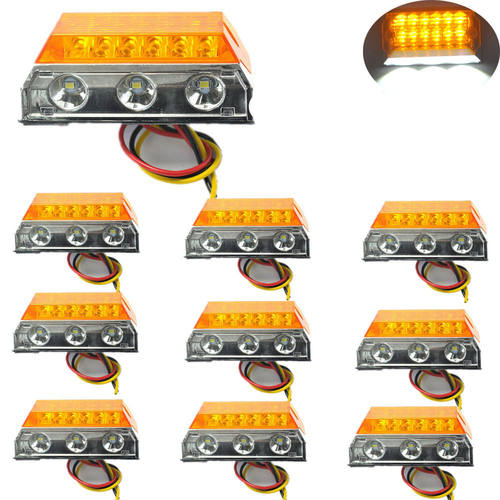 卡车货车15LED照地边灯 电镀照地灯【24V】亚马逊卡蒙车灯 MK-329