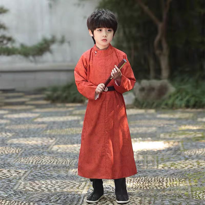 汉服男童圆领袍儿童古风唐装