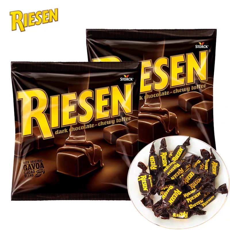包邮德国进口RIESEN里森黑巧克力太妃糖果 斯托克喜糖零食糖结婚