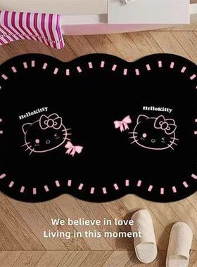 2026新款HelloKitty卡通防滑硅藻泥浴室脚垫吸水可爱卡通吸水垫