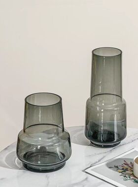 装饰玻璃花摆件餐桌客厅花艺插花花盆美式干花花北欧家居庄