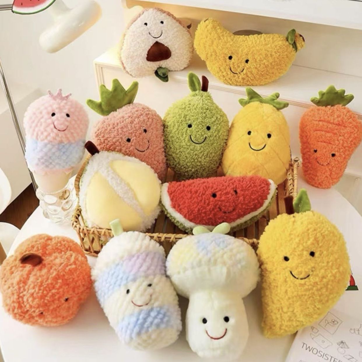 创意水果毛绒玩具公仔仿真可爱水果娃娃抛洒礼物精品娃娃机玩偶