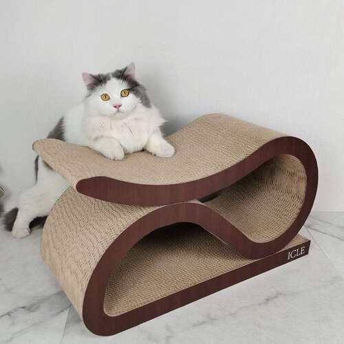 【HME工厂现货】ICL肥猫多猫欧适合特大号猫抓多板层S形-美咖E啡