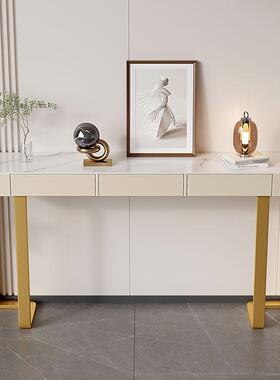 式玄关桌端景台岩板网红意墙入户柜简约现PFS15971代奢半圆轻客厅