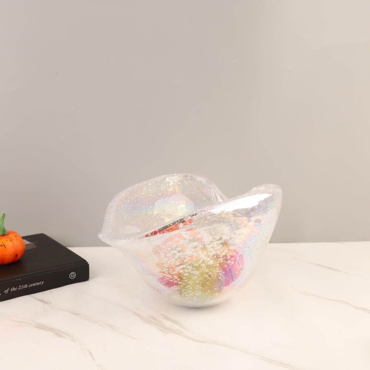 欧式轻奢爱心VUJ形状炫几彩璃气泡琉果盘托盘客厅餐饰厅茶软装家,家居饰品,香薰托盘,淘宝优惠券,粉丝福利购,淘宝优惠卷