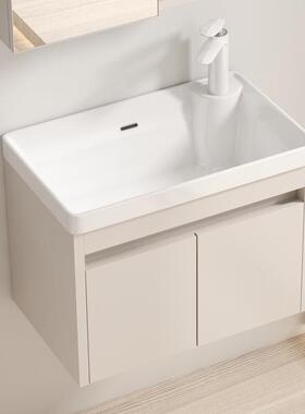 户小型加厚63934蜂窝卫铝浴室柜陶瓷一体盆生间极窄用洗家手台洗