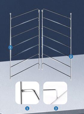 默认CAAM不锈钢色样架色板钩层展板钩示展架板钩子连体式板托亮光