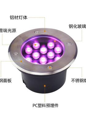 LED地埋灯圆地埋灯林36W2W118W214W园公园形古建筑36W地埋灯庭院