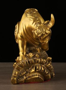 铜牛摆件217财如福牛牛生肖铜牛摆件低头虹牛运铜器