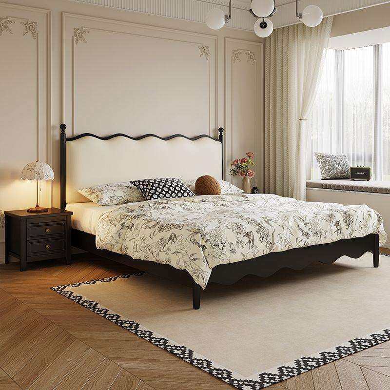 新中式实木床简约波浪涟漪主1.双5米人床卧床软靠床复216#古储物,住宅家具,实木床,淘宝优惠券,粉丝福利购,淘宝优惠卷