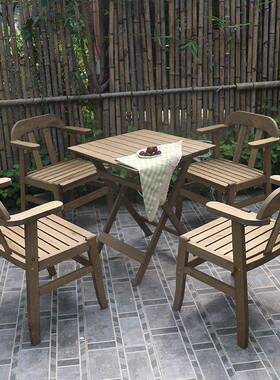 PFS26759便携实木折桌餐桌家摆用简易叠小桌子吃饭户外式阳台摊租