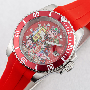 绿水鬼手表不锈钢蓝宝石手表NH35手表男士机械手表财神手表