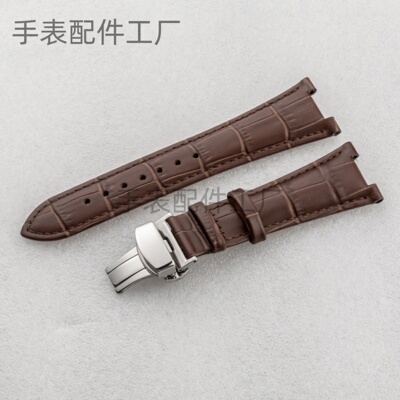鳄鱼皮手表带凹口代用百达翡丽鹦鹉螺男表真皮皮带5711 5712G系列