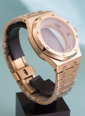 代用皇家橡树AP表壳表带不锈钢壳带套装蓝宝石配NH35/36工厂直销