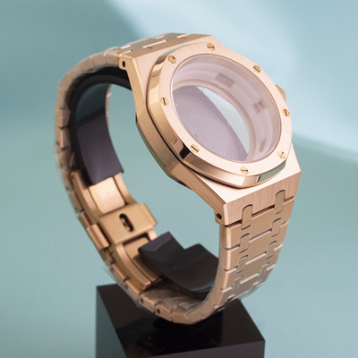 代用皇家橡树AP表壳表带不锈钢壳带套装蓝宝石配NH35/36工厂直销