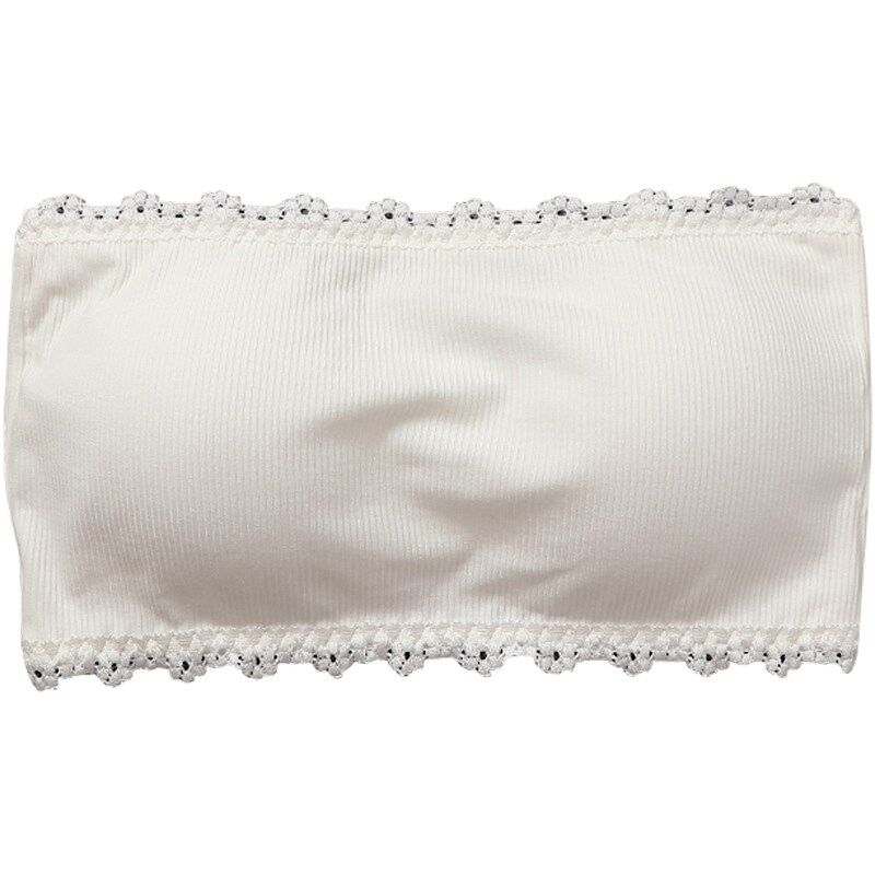 新品白色蕾丝无肩带防滑内搭x抹胸裹胸防走光打底美背内衣女带胸