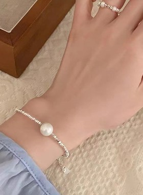 极速LEMON碎银几两~碎r银子珍珠手链女2024年新款轻奢小众精致网