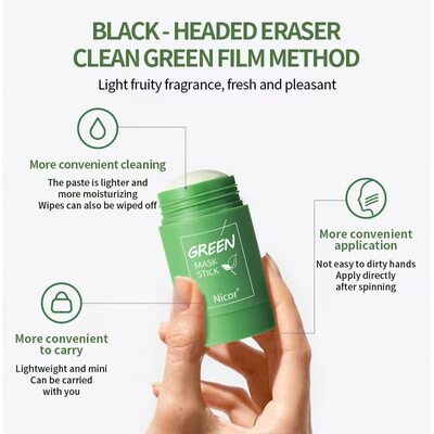 新品Green Teai Mask Stick  Green Tea Purifying Clay Mask Sti