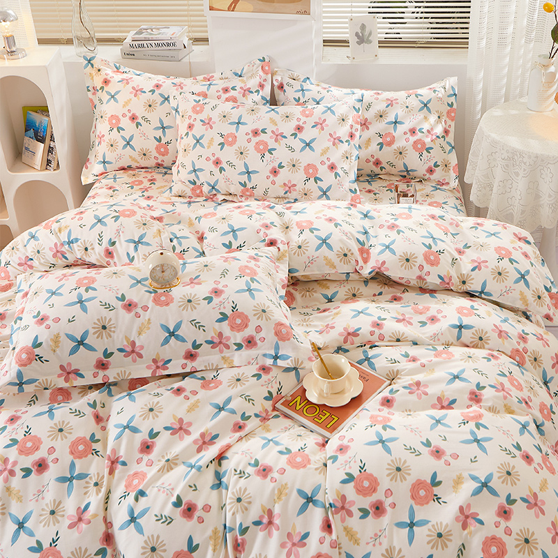 极速四件套纯棉100全棉被单被罩床上三件套L2022新款学生宿舍冬季