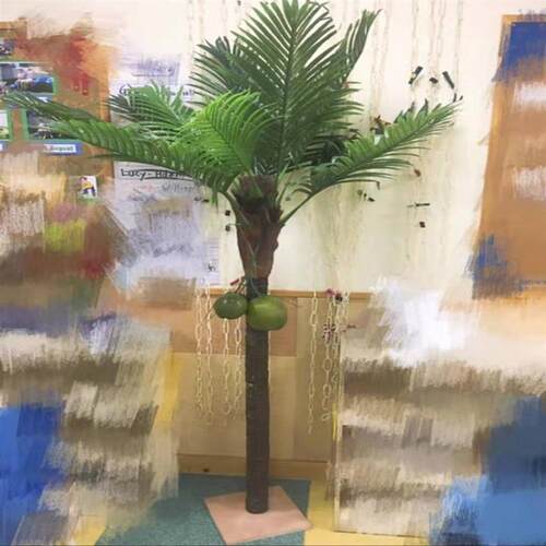 新品仿真椰子树假椰树室内外造景绿植棕榈树酒R店盆栽植物落地装