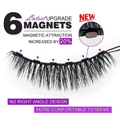 极速10 Pairs Magnetic EyelashesB with Eyeliner  Magnetic Las
