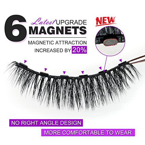 极速10 Pairs Magnetic EyelashesB with Eyeliner  Magnetic Las