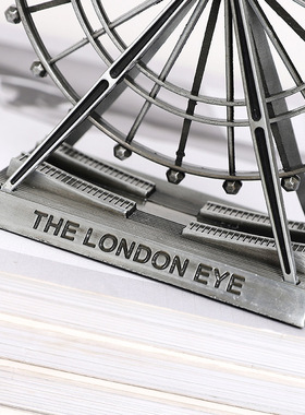 极速复古铁艺旋转摩天轮摆件 创意D家居桌面金属伦敦眼工艺品生日