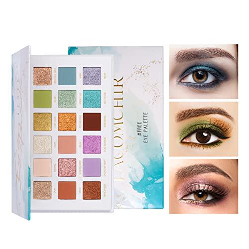 极速LACOMCHIR Free Eyeshtadow Palette 18 Shades Eye Platette